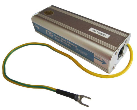 Full 8 Pin Cat6 RJ45 Ethernet Surge Protector with PoE IEEE 802.3af Support