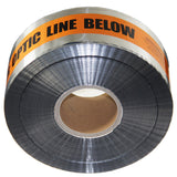 Metallic Detectable Buried Fiber Optic Cable Marker Metallic Tape - 3" x 1000'