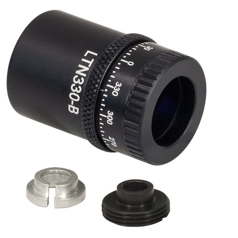TH-LTN330-B - Adjustable Collimation Tube with Optic for Ø5.6 and Ø9 mm Laser Diodes, f = 3.1 mm, NA = 0.68, AR Coated: 600 - 1050 nm