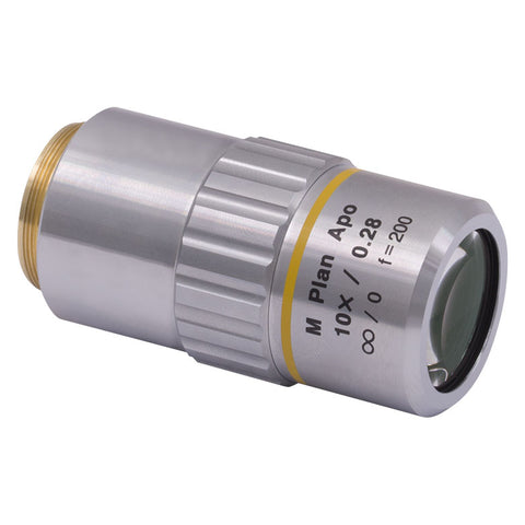 TH-MY10X-803 - 10X Mitutoyo Plan Apochromat Objective, 436 - 656 nm, 0.28 NA, 34 mm WD