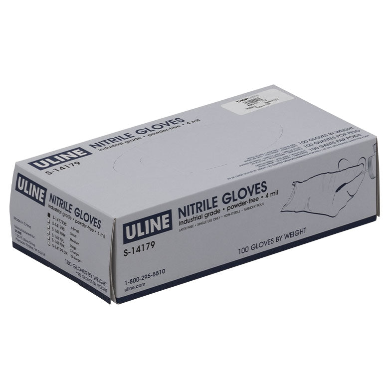 TH-MC10-XS - Extra-Small Powder-Free Nitrile Gloves, Qty. 100 Gloves, Blue