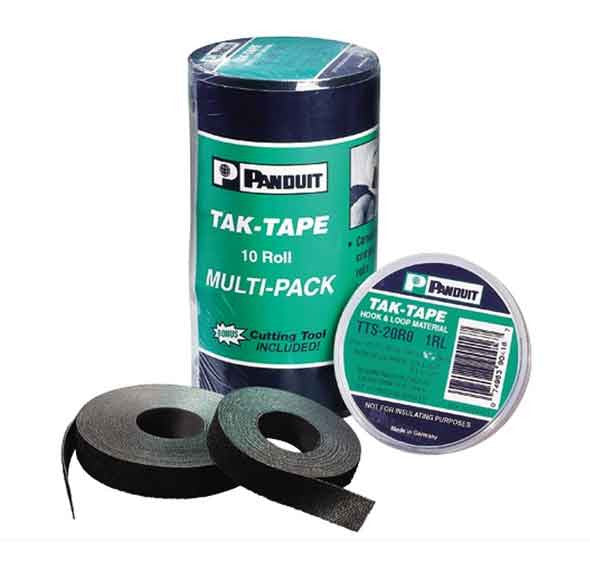Hook & Loop Strips, 20' roll, Standard cross section, Black