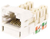 1-Port Mod Jack 8W8P 110 T568A/B CAT6 IP5, Ivory