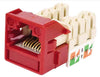 1-Port Mod Jack 8W8P 110 T568A/B CAT6 IP5, Red