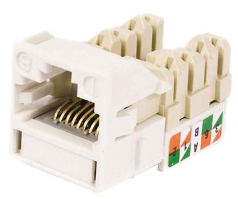 1-Port Mod Jack 8W8P 110 T568A/B CAT6 IP5, White