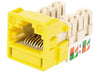 1-Port Mod Jack 8W8P 110 T568A/B CAT6 IP5, Yellow