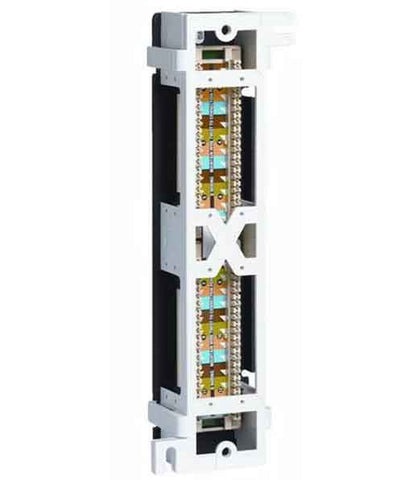 Uniprise Category 6 12 Port Patch Panel, Wall Mount, On 89D Block