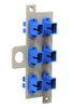 WIC Connector panel with 6 simplex SC single mode adapters installed