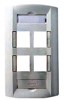 Synergy Series 4 Port Wallplate, Mfr Molex