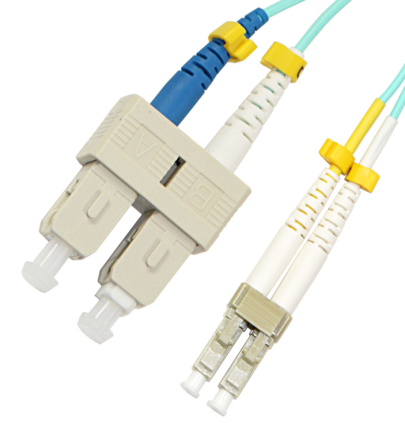 1 meter LC/PC-SC/PC Duplex OM4 2mm jacket size patch cable