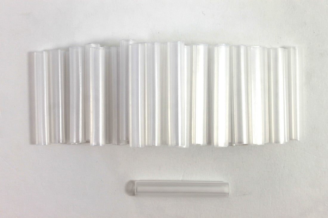 Dia. 4.3mm x 5.1mm x 40mm(L) Single Quartz Strength Member Ribbon Sleeve - Clear Color - Pack of 50 pcs