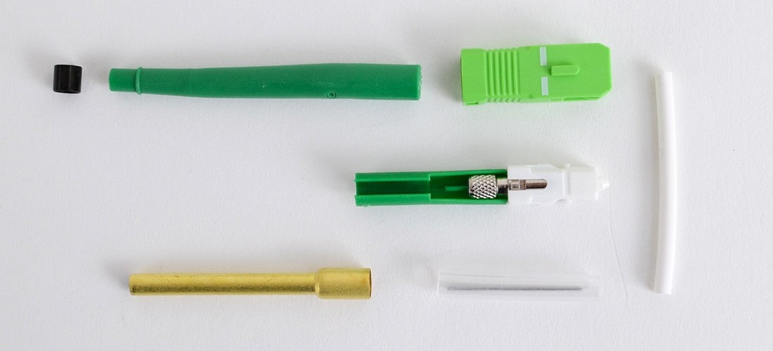 Armordillo SC/APC Single Mode Splice-On Connector (SOC) 3mm Boot Green - Blister Pk of 10