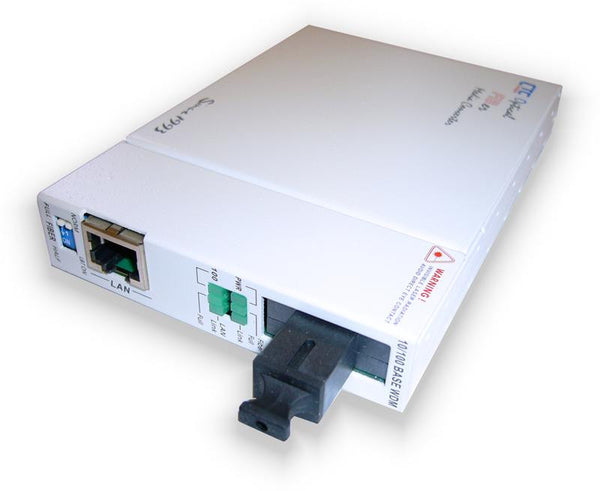 Fast Ethernet WDM BiDi single strand fiber media converter, SC