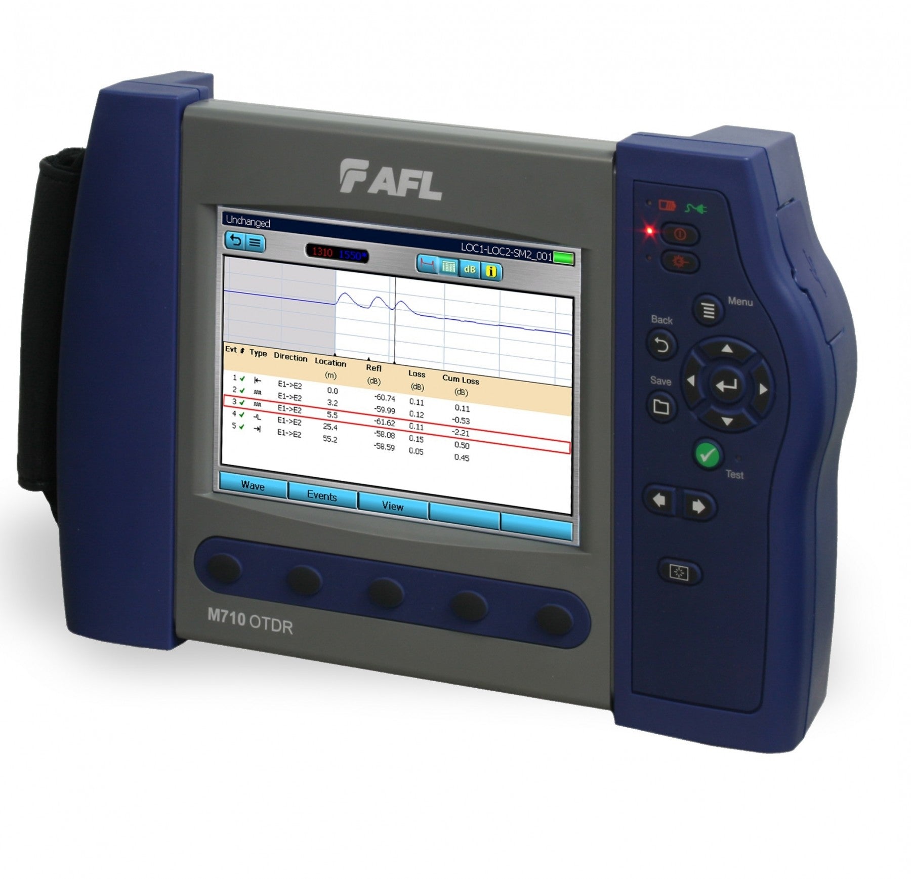 AFL M710 OTDR QUAD Specify APC Or UPC Language & Power Cord