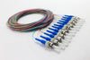 9/125/900µm Singlemode ST/UPC Color Coded Pigtails, 3 Meters (12 pcs/pack)
