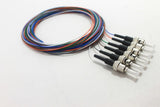 50/125/900µm multimode ST/PC Color Coded Pigtails, 3 Meters (6 pcs/pack)
