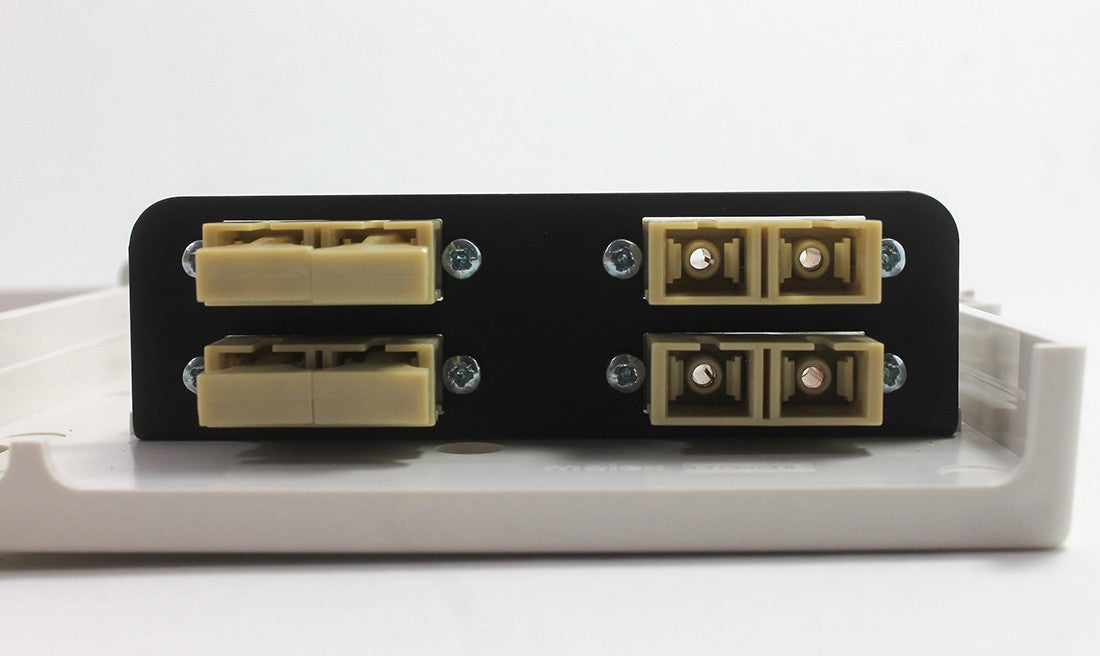 Molex Compact Wall Mount 8 Port Duplex SC Style Loaded with Multimode Adpaters