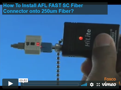 How to install AFL FAST SC connectors?
