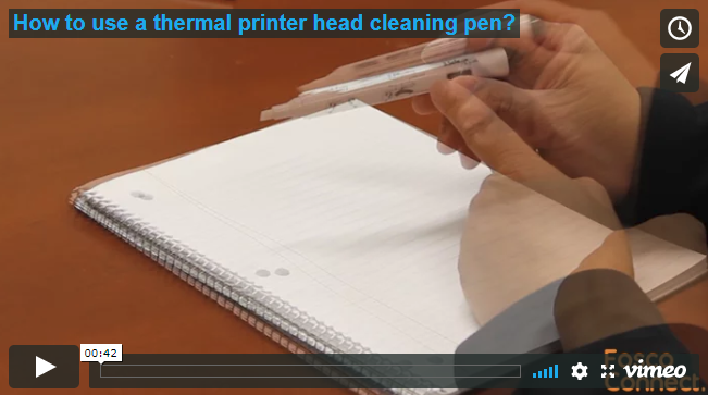 How to use a thermal printer head cleaning pen?