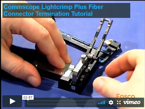 How to terminate Commscope LightCrimp Plus fiber connectors (video)?