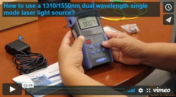 How to use a single mode 1310/1550nm dual wavelength laser light source?