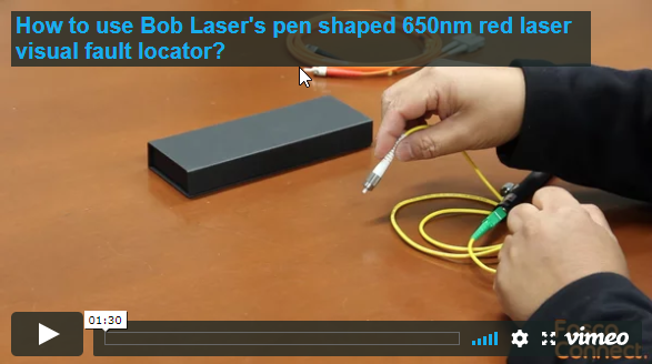 How to use Bob Laser's pen shaped 650nm red laser visual fault locator?