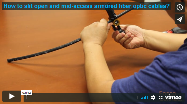 How to slit open and mid-access armored fiber optic cables?