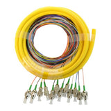 12 Fiber Dist SM FC/APC color code pigtail pk 3 mtr 900um