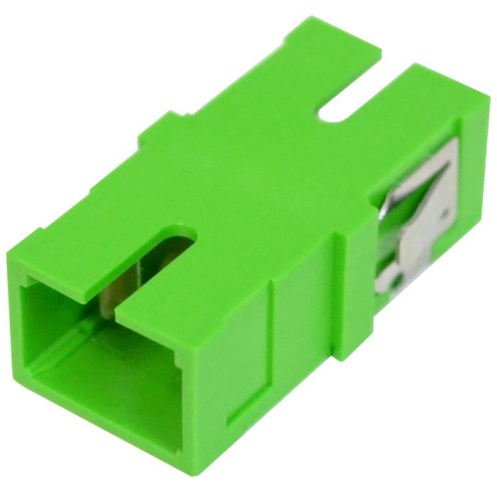 SC/APC Simplex Adapter Green - No Flange