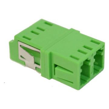 LC APC Duplex Adapter Zirconia Green - No Flange, SC Footprint