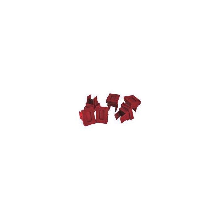 SC Mating Sleeve Adapter Dust Caps - Flat, Red (100 Pack)