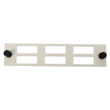 F1DSC6U - Adapter Plate 6-Pack SC Duplex Universal Unloaded Off White