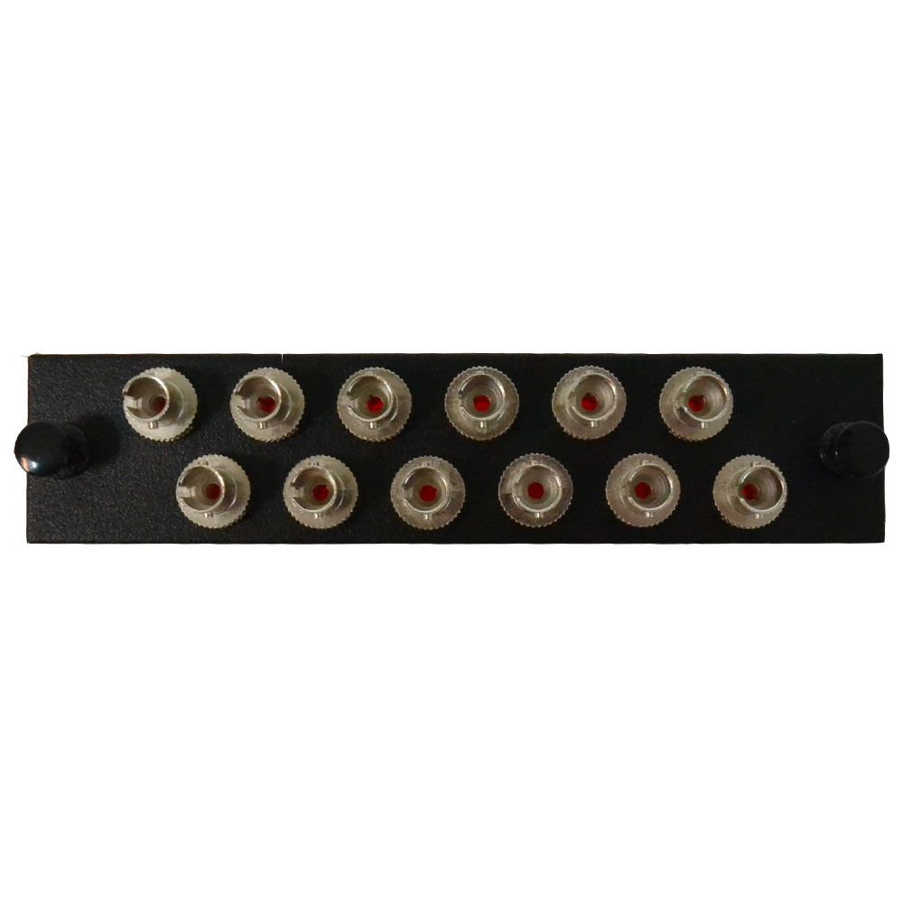 F1ST12UBKL - Adapter Plate 12-Pack ST LGX Plate Singlemode Loaded Black