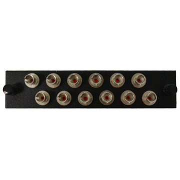 F1ST12UBKL - Adapter Plate 12-Pack ST LGX Plate Singlemode Loaded Black