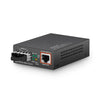 1x 10/100/1000Base-T to 1x 1000Base-X Single Mode SC 1310nm 10km Gigabit Ethernet PoE+ Media Converter, American Plug Standard