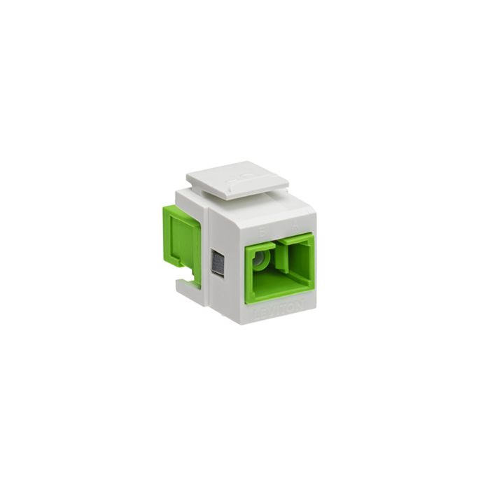 Leviton Quickport Simplex SC/APC Adapter SM Zirconia White
