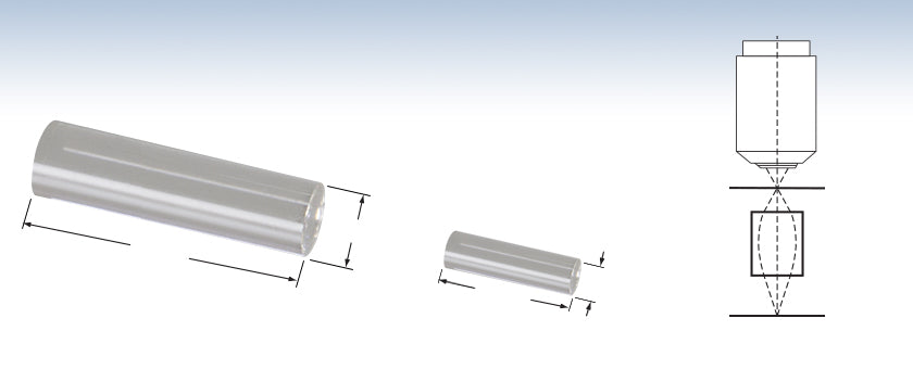 T-G2P11 - GRIN Lens for Imaging, Ø0.5 mm, L = 1.883 mm, WD = 0.20 mm (Water and Dry), NA = 0.486, AR Coating: 515 - 670 nm and 900 - 1100 nm