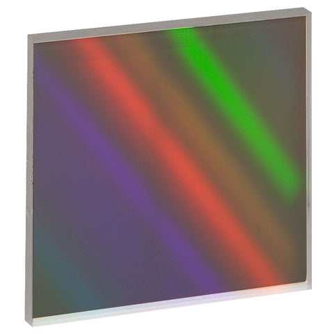 T-GT50-12 - Visible Transmission Grating, 1200 Grooves/mm, 36.9° Groove Angle, 50 mm x 50 mm