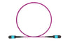 MPO female to MPO female fiber optic patch cord cable, 12 strands, Elite Low IL, OM4, 2m length, B polarity