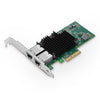 Intel X550-AT2 Based Ethernet Network Interface Card, 10GBase-T Dual-Port, PCIe 3.0 x 4, Comparable to Intel X550-T2, Full Height&Low Profile