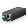 Mini Industrial 1x 10/100/1000Base-T RJ45 to 1x 1000Base-X Multimode SC 850nm 220/550m Gigabit Ethernet Media Converter, American Plug Standard