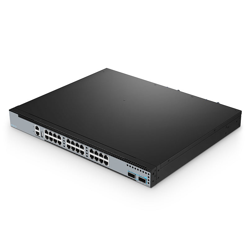 FS-S5850-24XMG, 24-Port Ethernet L3 Switch, 24 x 10GBASE-T/Multi-Gigabit, with 2 x 100Gb QSFP28, Support MPLS&MLAG