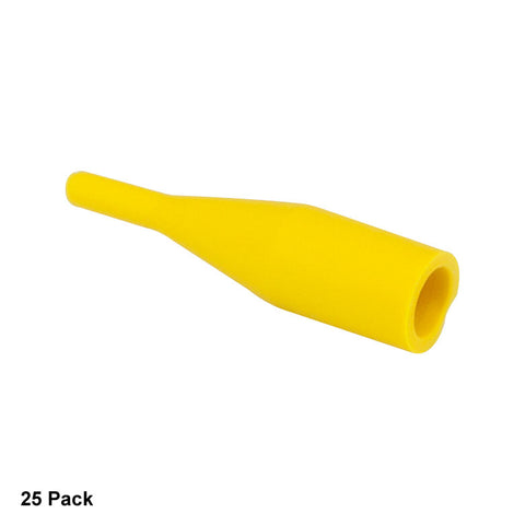 T-190044P - Yellow Strain Relief Boot for Ø900 µm Tubing, 25 Pack