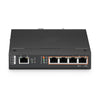 4-Ports 10/100/1000M Gigabit PoE+ Extender, 1x 802.3bt PoE++ Input to 4x 802.3af/at Output, Din-Rail, Industrial Standard