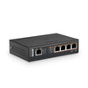 4-Ports 10/100/1000M Gigabit PoE+ Extender, 1x 802.3bt PoE++ Input to 4x 802.3af/at Output, Din-Rail, Industrial Standard