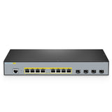 FS-S3200-8MG4S-U, 8-Port Ethernet L2+ Managed PoE+ Switch, 8 x 100M/1000M/2.5G Multi-Gigabit RJ45, with 4 x 10Gb SFP+ Uplinks