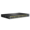 FS-S3400-48T6SP, 48-Port Gigabit Ethernet L2+ PoE+ Switch, 48 x PoE+ Ports @370W, with 6 x 10Gb SFP+ Uplinks, AC+DC Power Supplies