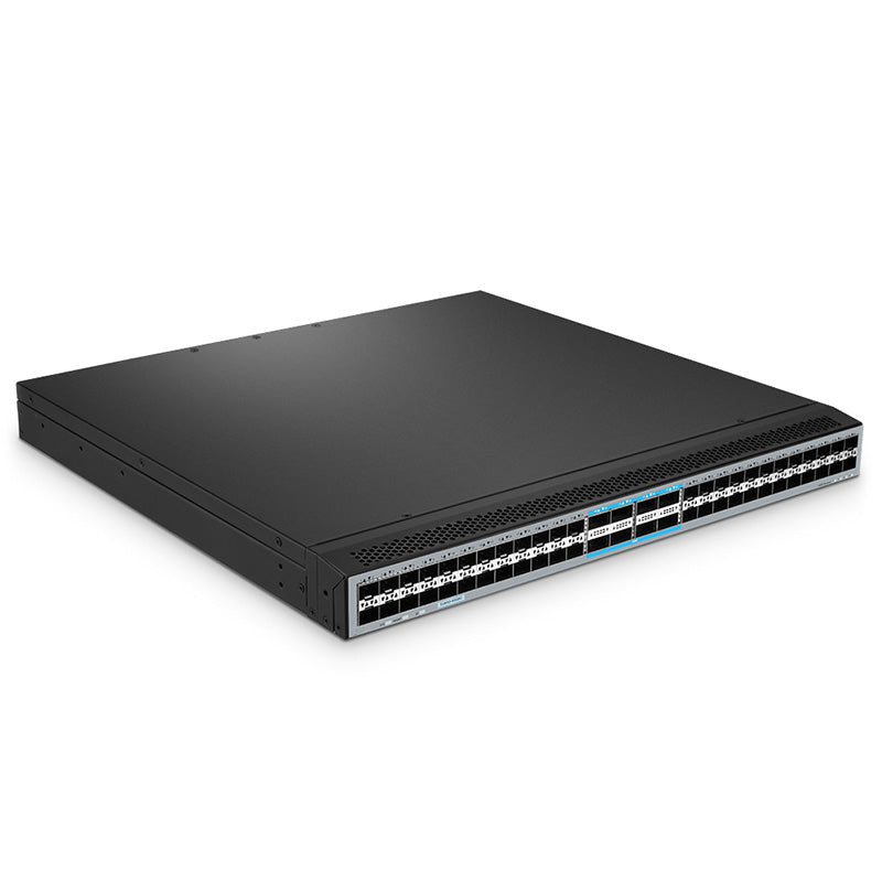 FS-S5850-48B8C-PE, 48-Port Ethernet L3 Switch, 48 x 25Gb SFP28, with 8 x 100Gb QSFP28, Support MPLS&MLAG，Back-to-Front Airflow