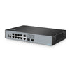 FS-S3270-10TM, 10-Port Gigabit Ethernet L2+ Switch, 10 x Gigabit RJ45, with 2 x 1/2.5Gb SFP Uplinks, Broadcom Chip, Fanless