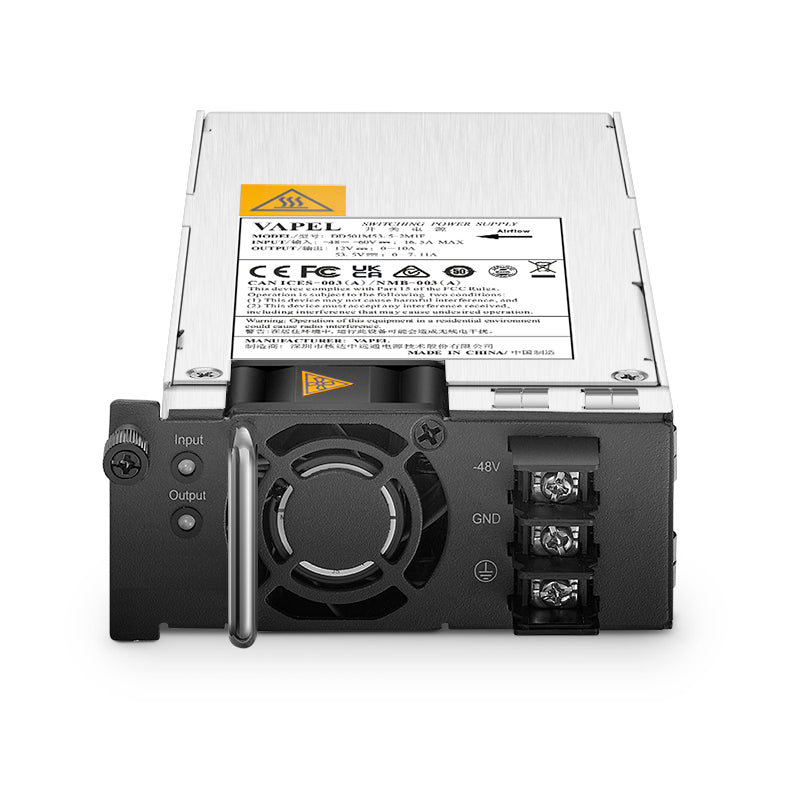 Hot-swappable DC Power Module 500W, for FS-S3410-24TS-P, FS-S3410-48TS-P, FS-S5810-48TS-P
